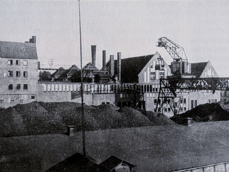 Steinkohlenkraftwerk Stralsund der Überlandzentrale Pommern AG Werftstraße vor 1920