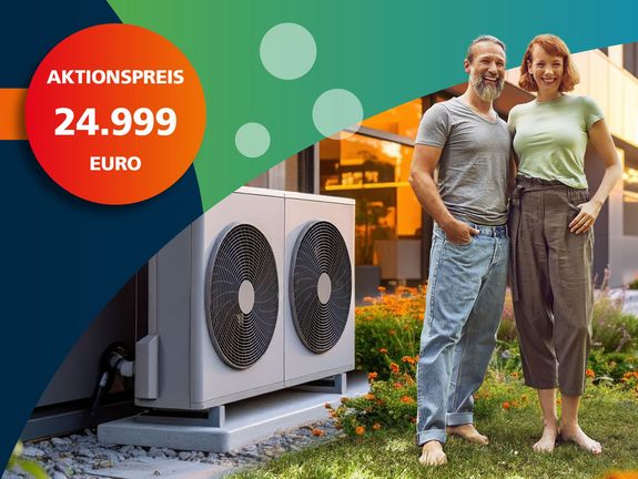 Wärmepumpenangebot der Stadtwerke Stralsund - Ehepaar freut sich