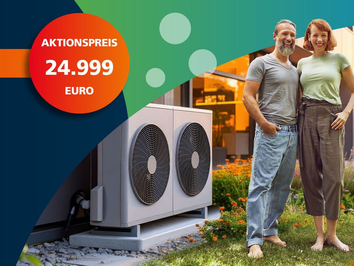 Wärmepumpenangebot der Stadtwerke Stralsund - Ehepaar freut sich