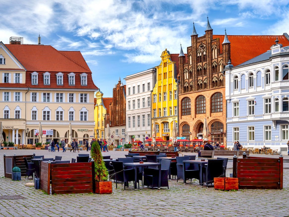 Der Alte Markt in der wunderschönen Hansestadt Stralsund.