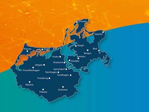 Umland Karte Vorpommern Rügen - versorgt von Stadtwerke Stralsund