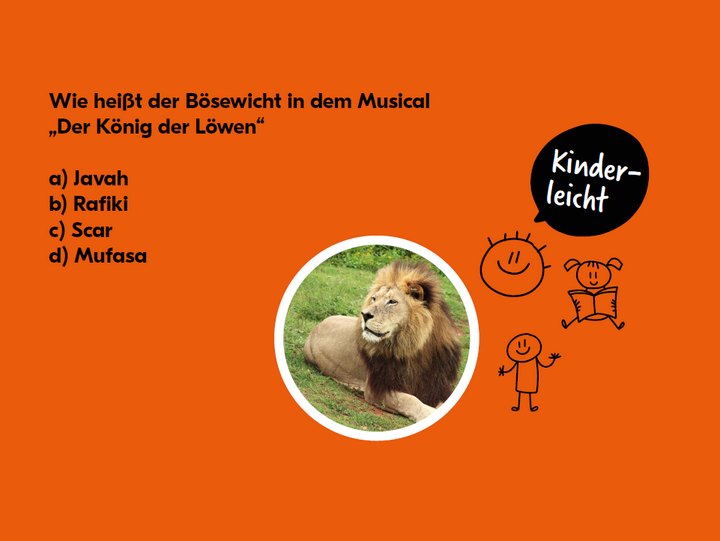 Bild Quiz und Löwe