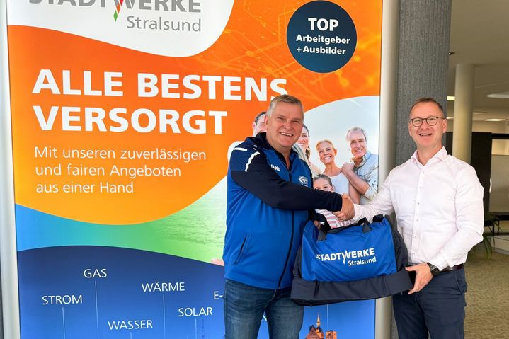 Der SG Empor Richtenberg zu Besuch beim Sponsor, den Stadtwerken Stralsund.