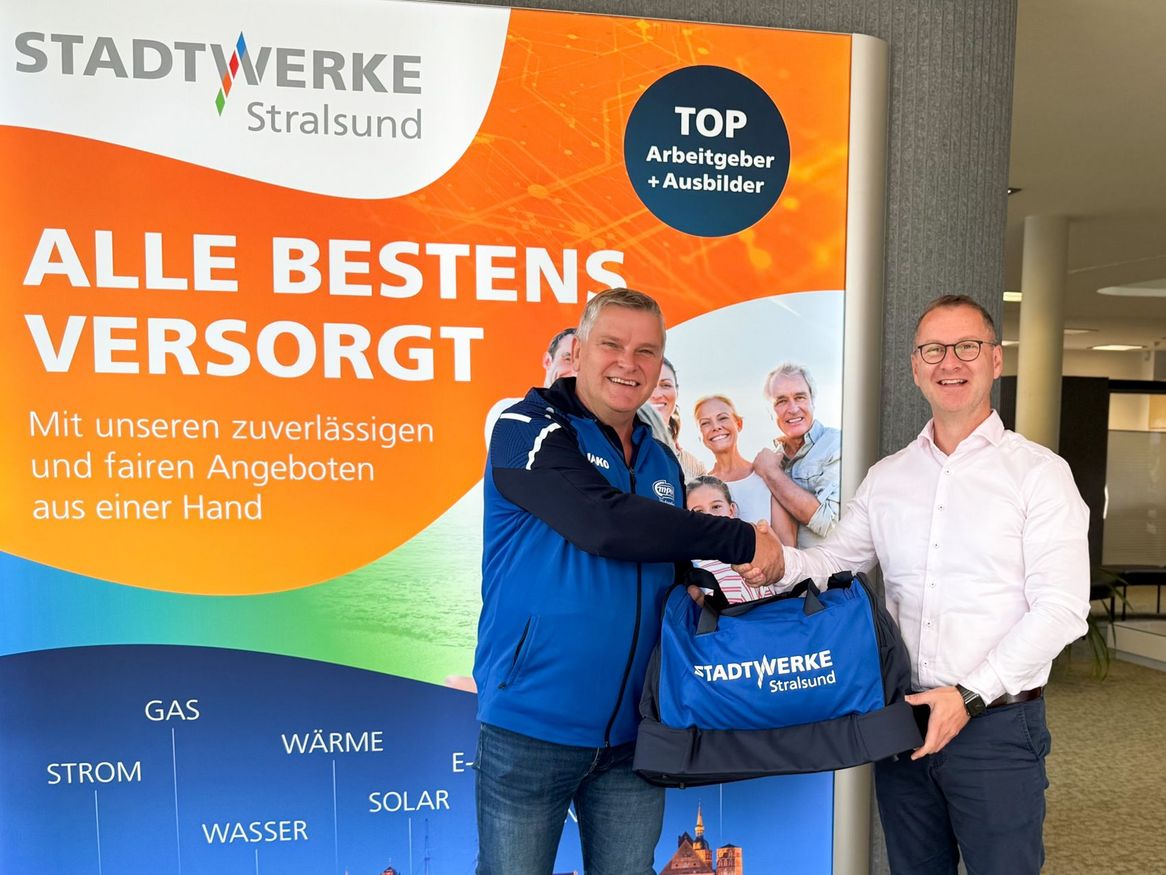 Der SG Empor Richtenberg zu Besuch beim Sponsor, den Stadtwerken Stralsund.
