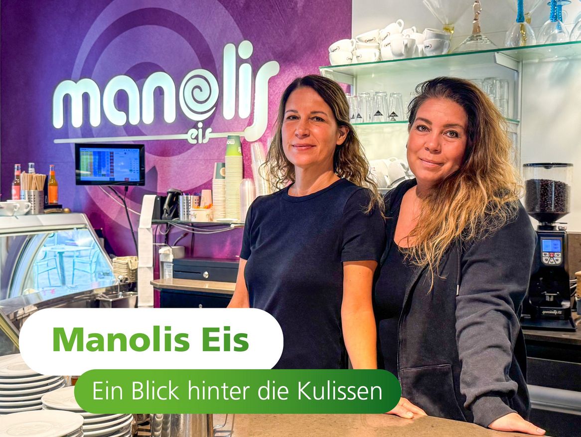 Geschäftsführerinnen Tsalavoutas in Ihrem Manolis Eisladen Stralsund