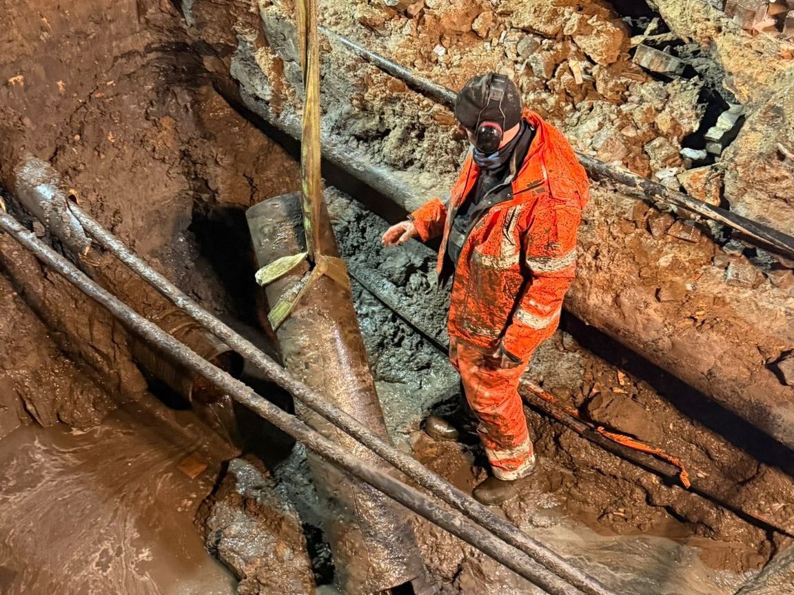 Die Stadtwerke Stralsund bei Eis und Schnee im Einsatz.