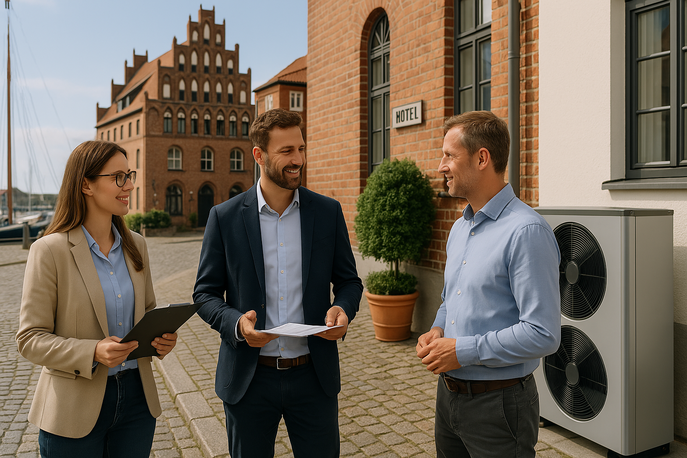 Beim Wärme-Contracting übernehmen die Stadtwerke Stralsund die komplette technische Verantwortung für Ihre Wärmeerzeugung – inklusive Planung, Finanzierung, Bau, Betrieb und Wartung der Anlage.