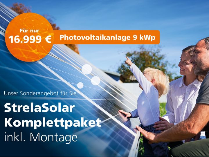 Photovoltaikanlage komplett mit 9 kWp, Speicher, Wallbox, Installation 16.999 Euro