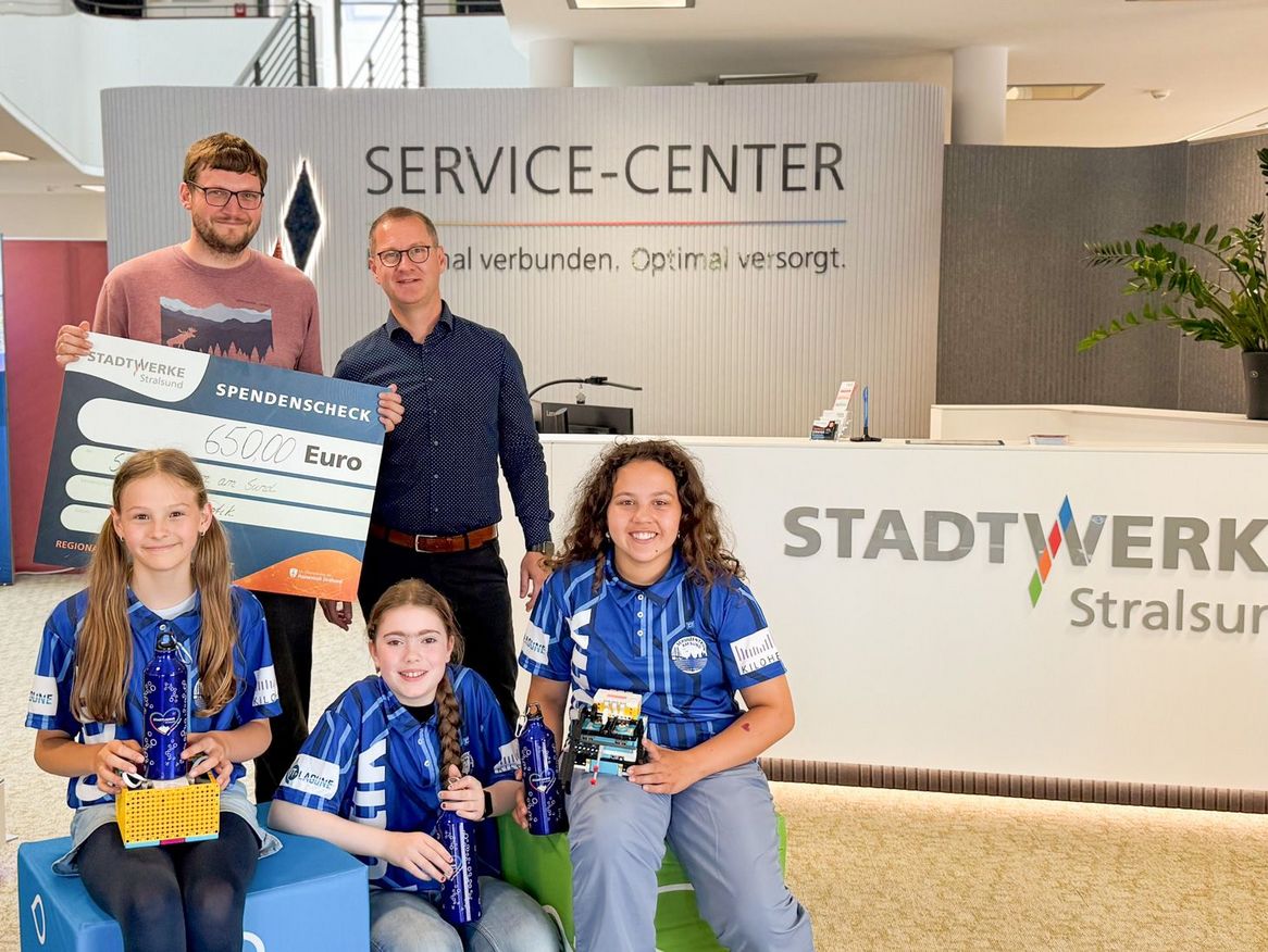 Das Robotik Team des Schulzentrums am Sund bedankt sich bei den Stadtwerken Stralsund für die Unterstützung.