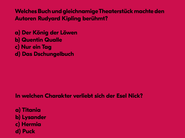 Theaterquiz Rudyard Kipling